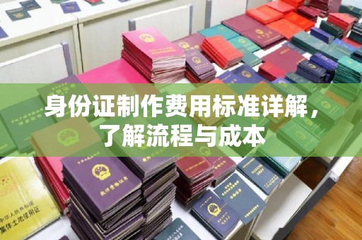 邗江身份证制作费用标准详解，了解流程与成本